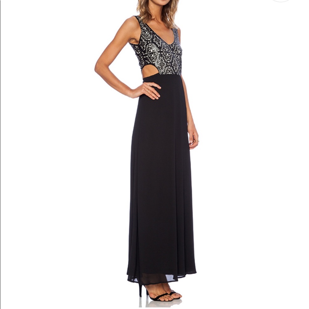 Ritzy Maxi Dress in Black by WYLDR